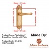 "Jehoiakim" Brass Door Handle with Plate 